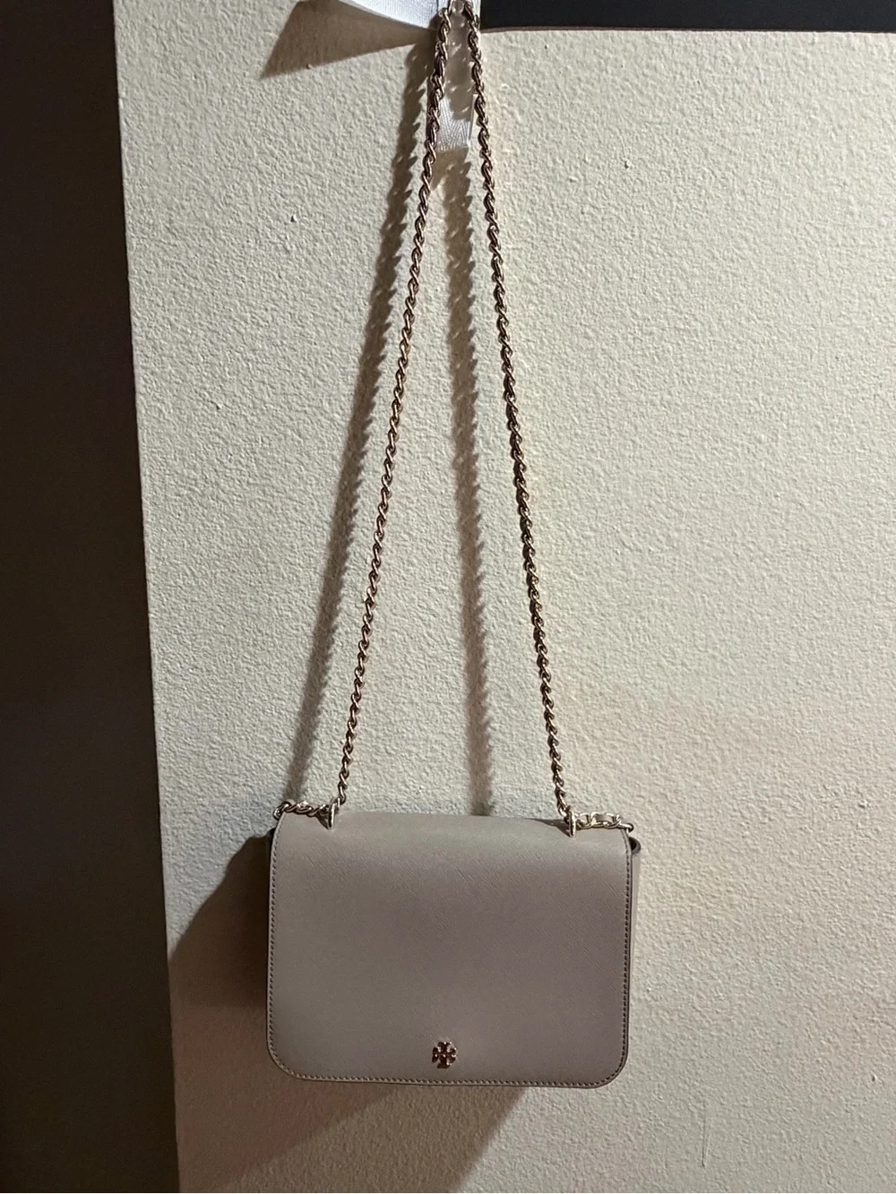 Tory Burch Chain Shoulder Bag - Light Gray